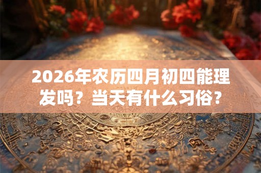 2026年农历四月初四能理发吗？当天有什么习俗？