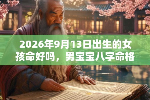 2026年9月13日出生的女孩命好吗,男宝宝八字命格 2026年9月13日出生的女孩命好吗,男宝宝八字命格