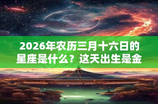 2026年农历三月十六日的星座是什么？这天出生是金牛座吗