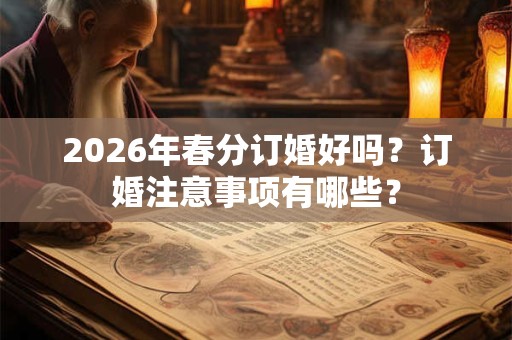 2026年春分订婚好吗？订婚注意事项有哪些？