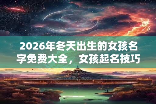2026年冬天出生的女孩名字免费大全，女孩起名技巧