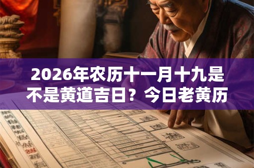 2026年农历十一月十九是不是黄道吉日？今日老黄历卦象？