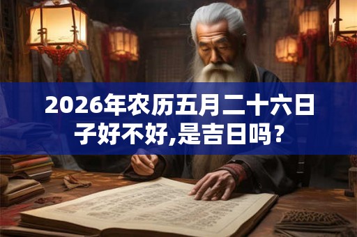 2026年农历五月二十六日子好不好,是吉日吗? 2026年农历五月二十六日子好不好,是吉日吗?