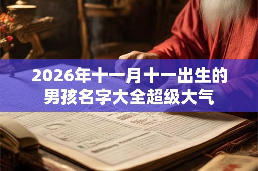2026年十一月十一出生的男孩名字大全超级大气
