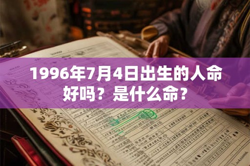 1996年7月4日出生的人命好吗?是什么命? 1996年7月4日出生的人命好吗?是什么命?