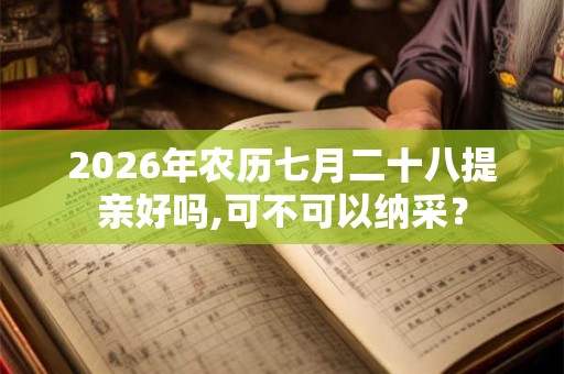 2026年农历七月二十八提亲好吗,可不可以纳采？