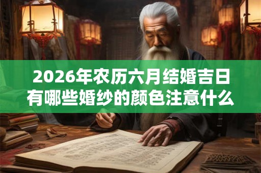 2026年农历六月结婚吉日有哪些婚纱的颜色注意什么？