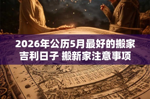 2026年公历5月最好的搬家吉利日子 搬新家注意事项 2026年公历5月最好的搬家吉利日子 搬新家注意事项