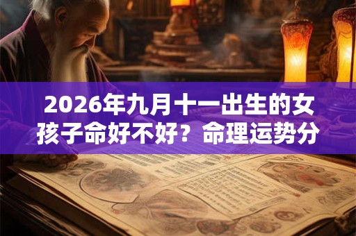 2026年九月十一出生的女孩子命好不好？命理运势分析