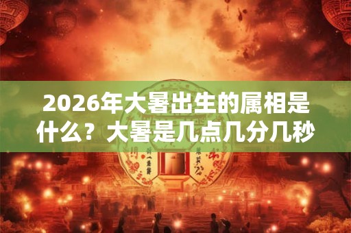 2026年大暑出生的属相是什么？大暑是几点几分几秒？