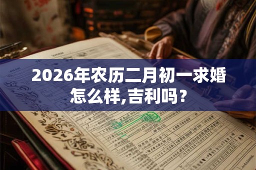 2026年农历二月初一求婚怎么样,吉利吗？