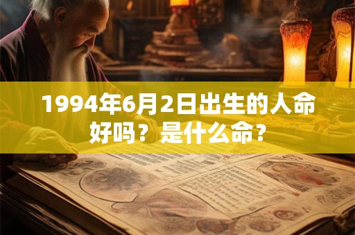 1994年6月2日出生的人命好吗？是什么命？