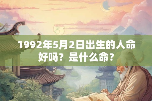 1992年5月2日出生的人命好吗?是什么命? 1992年5月2日出生的人命好吗?是什么命?