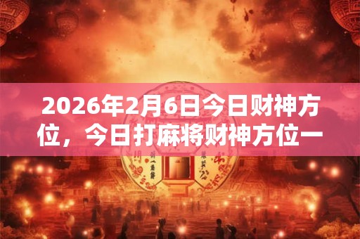 2026年2月6日今日财神方位，今日打麻将财神方位一览表