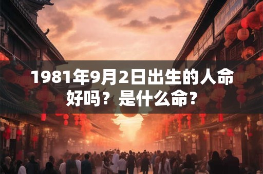 1981年9月2日出生的人命好吗？是什么命？