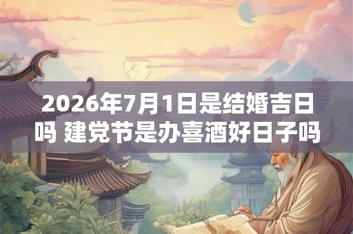 2026年7月1日是结婚吉日吗 建党节是办喜酒好日子吗 2026年7月1日是结婚吉日吗 建党节是办喜酒好日子吗