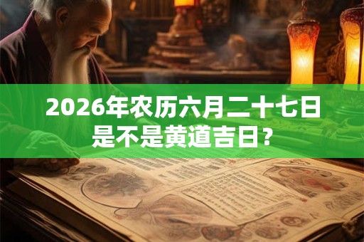 2026年农历六月二十七日是不是黄道吉日？