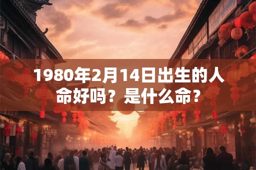 1980年2月14日出生的人命好吗？是什么命？