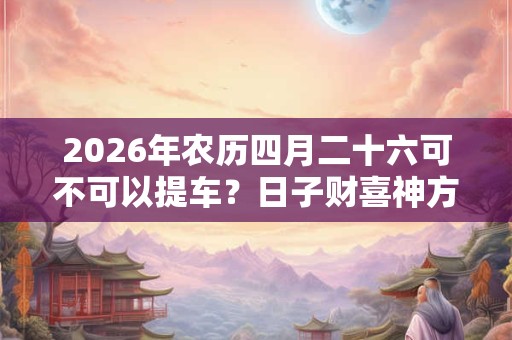 2026年农历四月二十六可不可以提车?日子财喜神方位? 2026年农历四月二十六可不可以提车?日子财喜神方位?