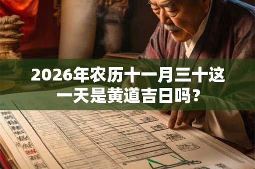 2026年农历十一月三十这一天是黄道吉日吗? 2026年农历十一月三十这一天是黄道吉日吗?