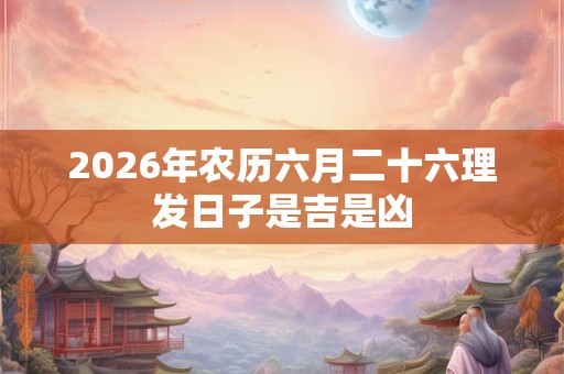 2026年农历六月二十六理发日子是吉是凶