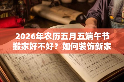 2026年农历五月五端午节搬家好不好？如何装饰新家？