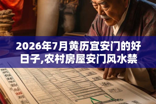 2026年7月黄历宜安门的好日子,农村房屋安门风水禁忌