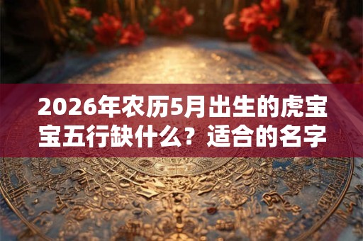 2026年农历5月出生的虎宝宝五行缺什么？适合的名字