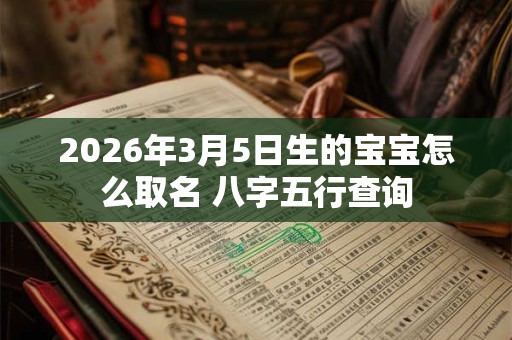 2026年3月5日生的宝宝怎么取名 八字五行查询