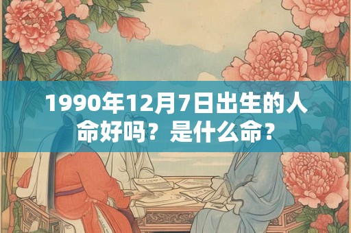 1990年12月7日出生的人命好吗？是什么命？
