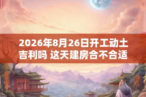 2026年8月26日开工动土吉利吗 这天建房合不合适