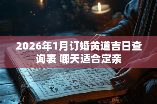 2026年1月订婚黄道吉日查询表 哪天适合定亲