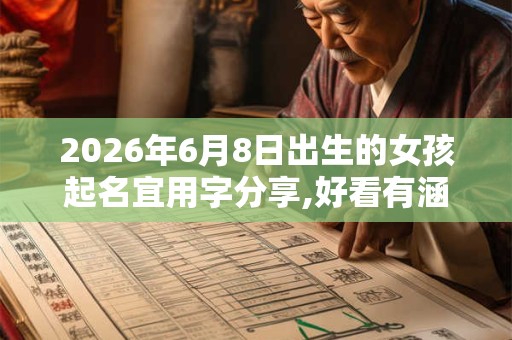 2026年6月8日出生的女孩起名宜用字分享,好看有涵养的名字推荐