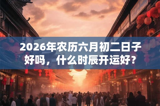 2026年农历六月初二日子好吗，什么时辰开运好？