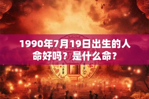 1990年7月19日出生的人命好吗？是什么命？