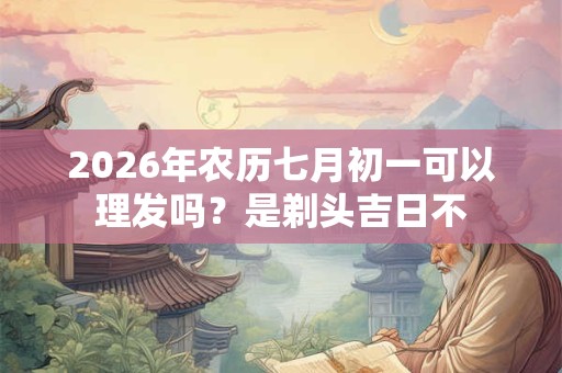 2026年农历七月初一可以理发吗？是剃头吉日不