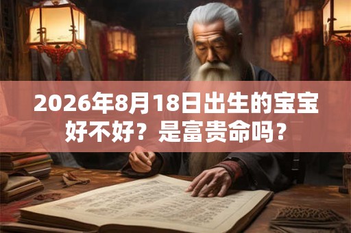 2026年8月18日出生的宝宝好不好？是富贵命吗？