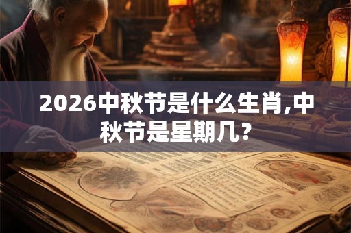 2026中秋节是什么生肖,中秋节是星期几？