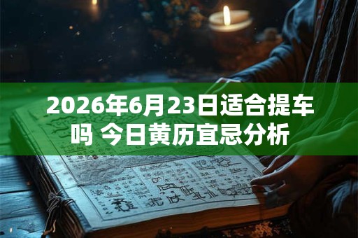 2026年6月23日适合提车吗 今日黄历宜忌分析 2026年6月23日适合提车吗 今日黄历宜忌分析