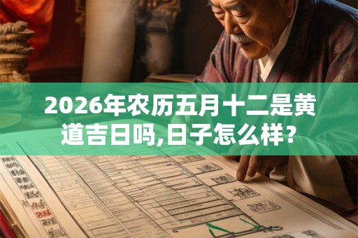 2026年农历五月十二是黄道吉日吗,日子怎么样？