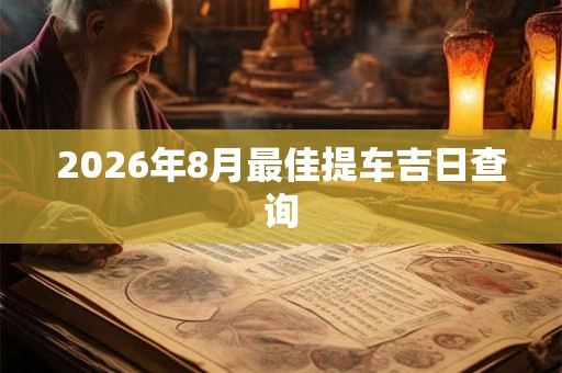 2026年8月最佳提车吉日查询
