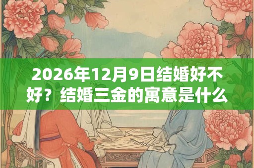 2026年12月9日结婚好不好？结婚三金的寓意是什么？