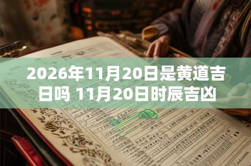 2026年11月20日是黄道吉日吗 11月20日时辰吉凶