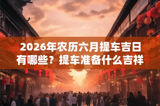 2026年农历六月提车吉日有哪些？提车准备什么吉祥东西