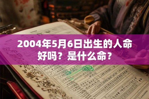 2004年5月6日出生的人命好吗？是什么命？