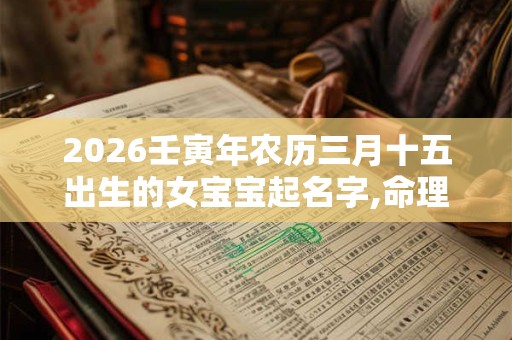 2026壬寅年农历三月十五出生的女宝宝起名字,命理查询 2026壬寅年农历三月十五出生的女宝宝起名字,命理查询