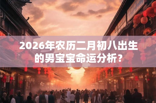 2026年农历二月初八出生的男宝宝命运分析？