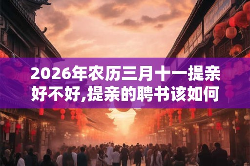 2026年农历三月十一提亲好不好,提亲的聘书该如何写？