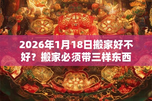 2026年1月18日搬家好不好？搬家必须带三样东西