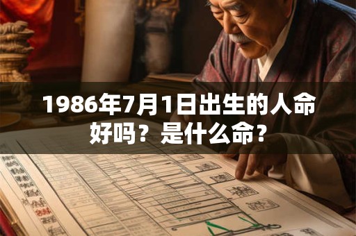 1986年7月1日出生的人命好吗？是什么命？